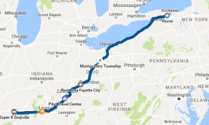 Map 28, Grayville IL to home