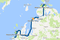 Map 6 Beulah MI to Mackinaw City MI